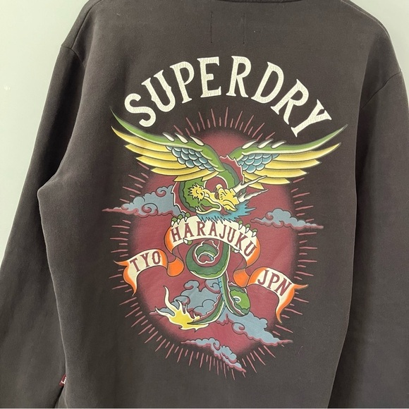 Superdry Eastern Asian Tattoo Graphic Fitted Hoodie Sweatshirt Size XLarge NWT - Picture 12 of 16